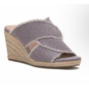 Lucky Brand NWOB Madgie Wedge Slide Purple